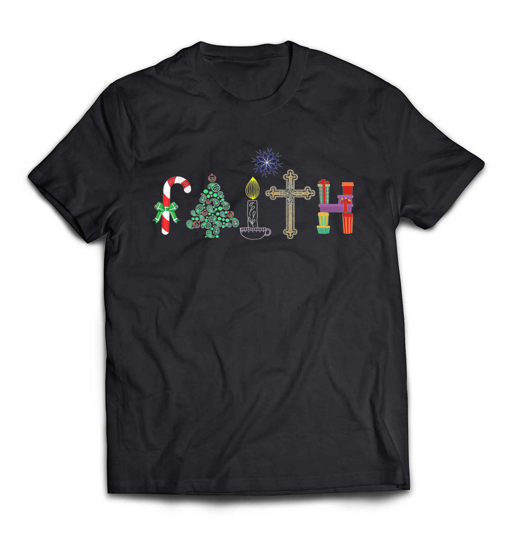 “Christmas Faith Tee – Xmas Faith T-shirt” – A Meaningful and Festive Holiday Shirt